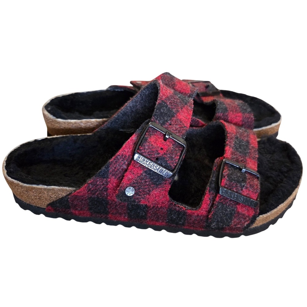 Birkenstock Arizona Buffalo Plaid Sandals 40 ~9/9.5 Regular Cabincore Lumberjack